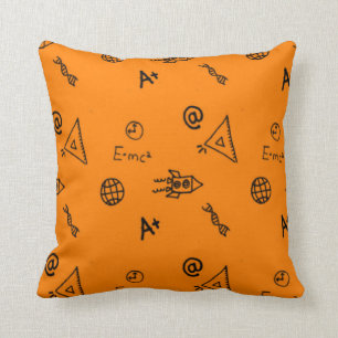 Science class on orange cushion
