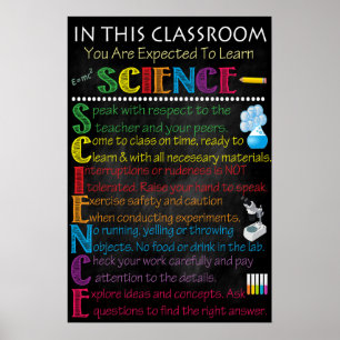 Science Classroom Rules Poster