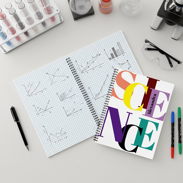 "SCIENCE" colourful personalised Notebook (Creator Uploaded)