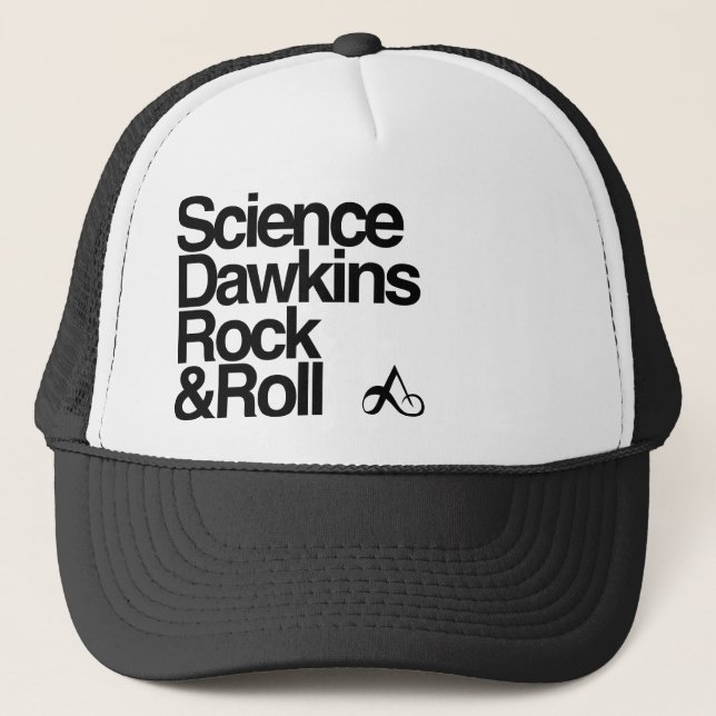 Science dawkins rock & roll trucker hat (Front)