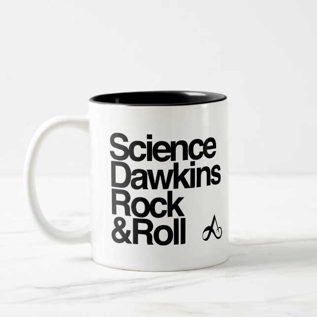 Science Dawkins rock & roll Two-Tone Coffee Mug (Left)
