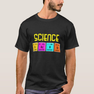 Science Day Biology Teacher Microscope Beaker Scie T-Shirt
