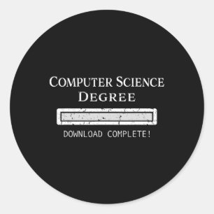Science Degree Graduation Classic Round Sticker