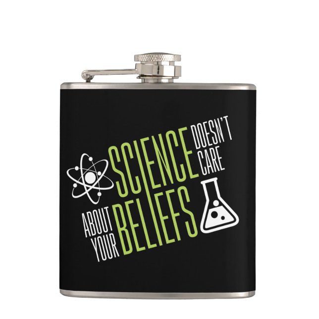 Science Doesn't Care Hip Flask (Front)
