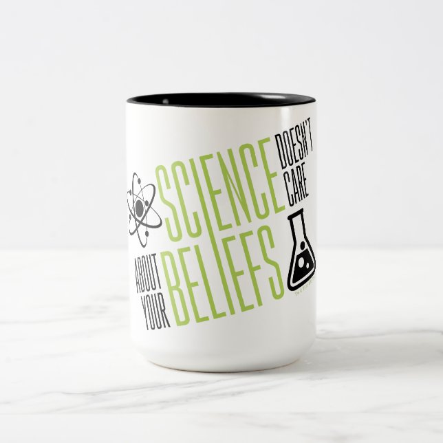 Science Doesn't Care Two-Tone Coffee Mug (Center)