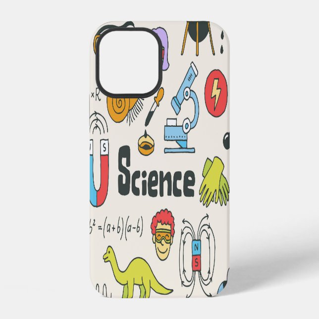 Science Doodles: Hand-Drawn School Set. iPhone Case (Back)
