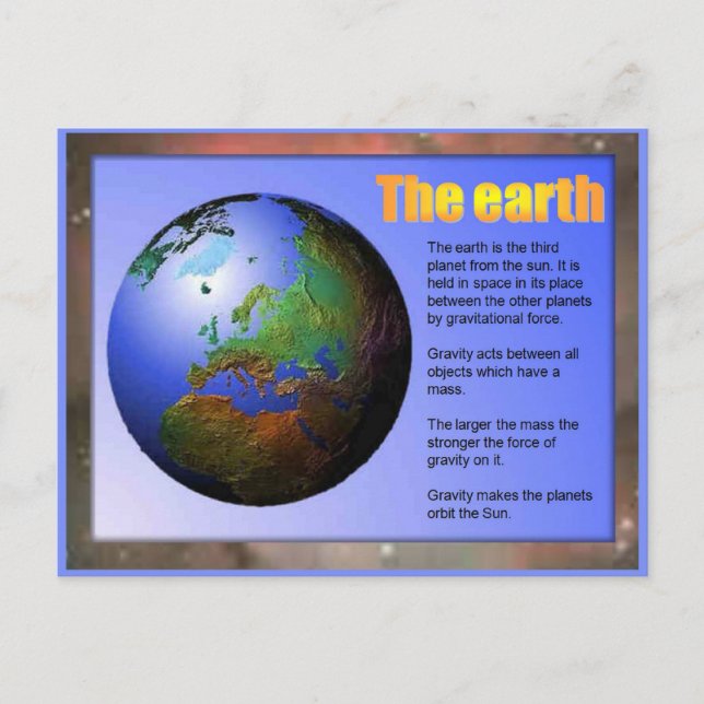Science,  Earth Postcard (Front)