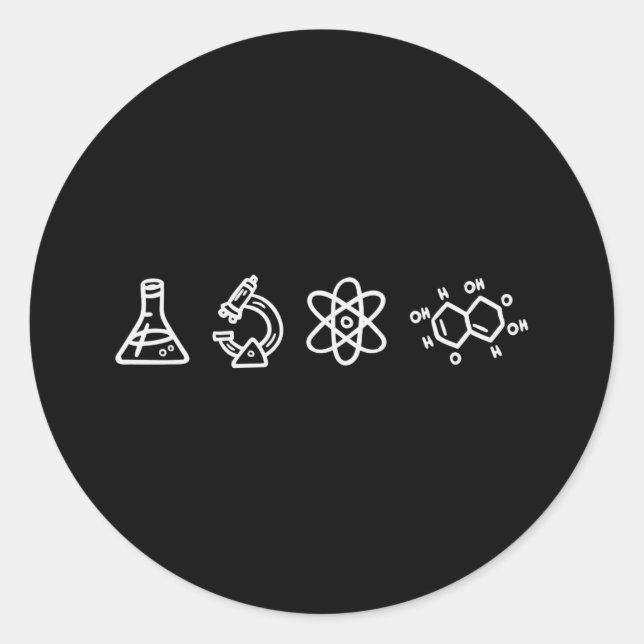 Science Elements Classic Round Sticker (Front)