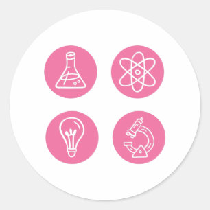 Science Elements Items Classic Round Sticker