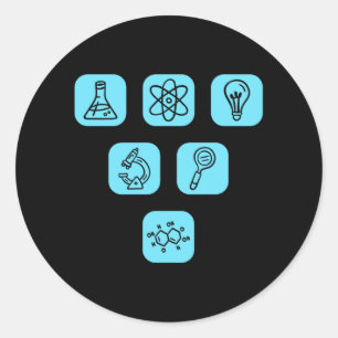 Science Elements Items Classic Round Sticker