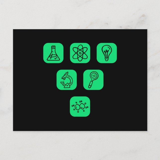 Science Elements Items Postcard (Front)