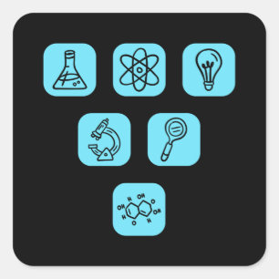 Science Elements Items Square Sticker