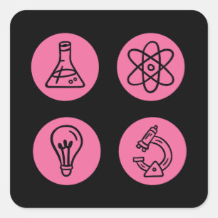 Science Elements Items Square Sticker