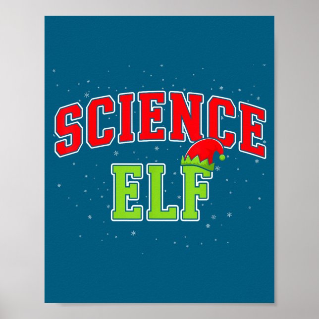Science Elf Christmas Family Matching Group Xmas S Poster (Front)