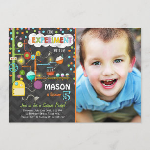 Science Experiment Birthday Party Invitation