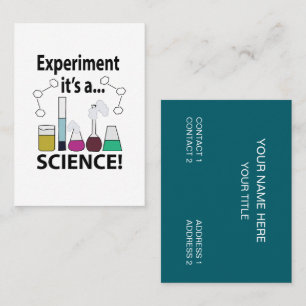 Science Experiment It's a Science Business Card