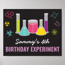 Science Experiment Welcome Sign in Pink