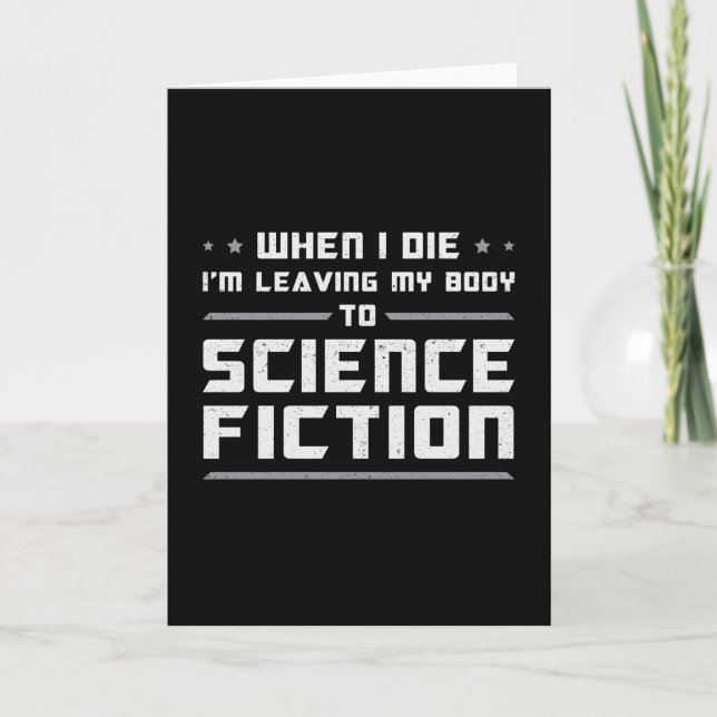 Science Fiction Day Space Science Alien Gift Idea Card (Front)