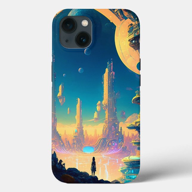 Science Fiction Futuristic City Case-Mate iPhone C Case (Back)