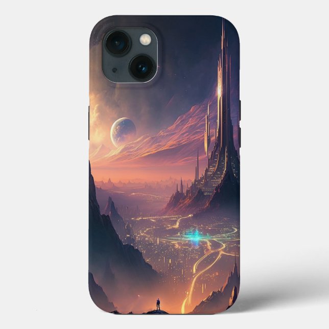 Science Fiction Futuristic City Case-Mate iPhone C Case-Mate iPhone Case (Back)
