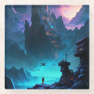 Science Fiction Futuristic City Coaster