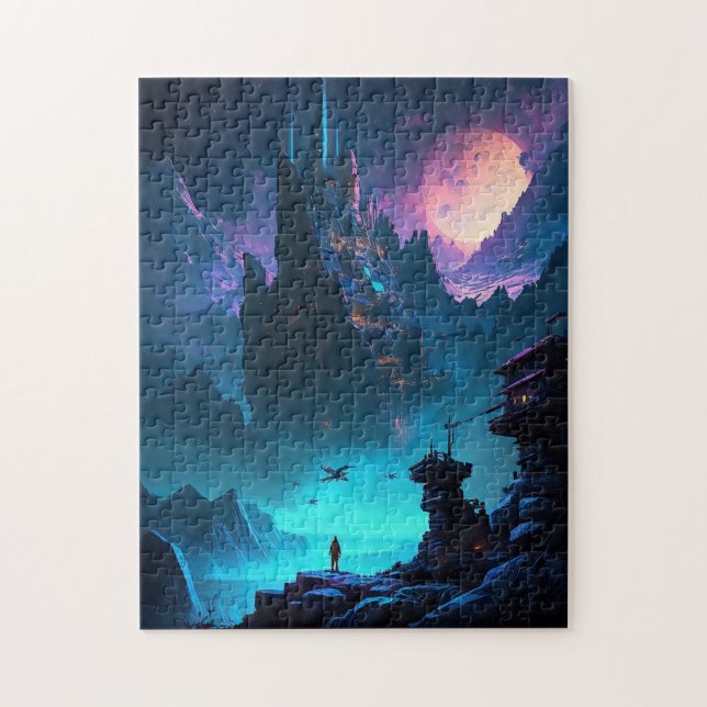 Science Fiction Futuristic City Jigsaw Puzzle (Vertical)