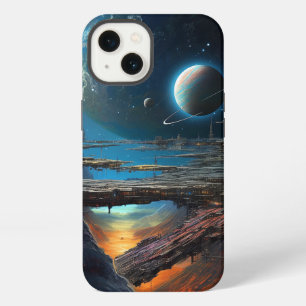 Science Fiction Futuristic Outer Space City iPhone 13 Case