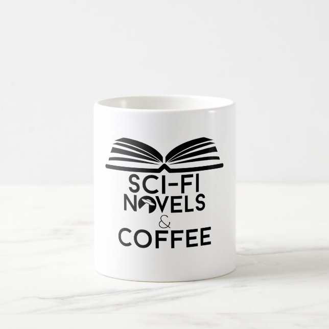 Science Fiction Novels and Coffee Mug (Center)