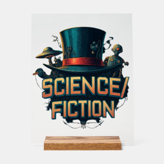 Science/Fiction Plaque Acrylic Sign