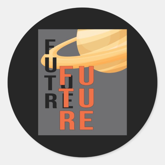 Science Fiction Space Ufo Alien Sci-Fi Funny Gift Classic Round Sticker (Front)