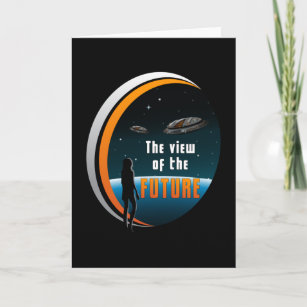 Science Fiction Ufo Space Alien Sci-Fi Funny Gift Card