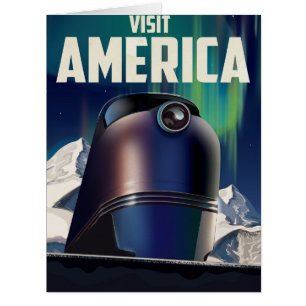 Science fiction Visit america travel poster