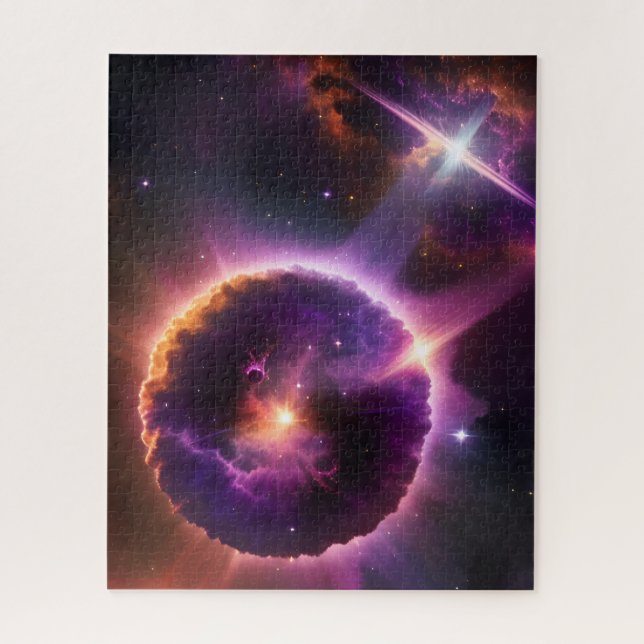 Science Fictional Cosmic Purple Universe Jigsaw Puzzle (Vertical)