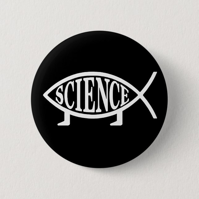 Science Fish 6 Cm Round Badge (Front)