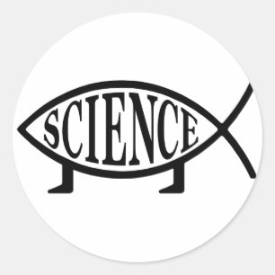 Science Fish Classic Round Sticker