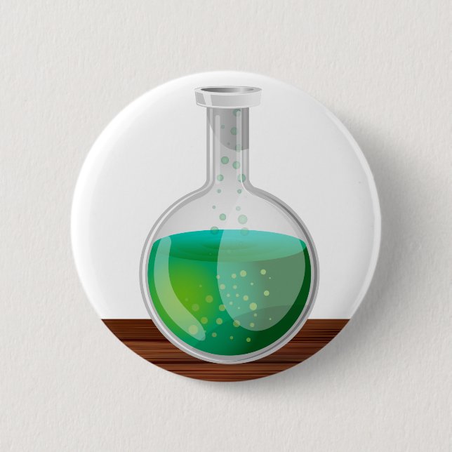 science Flask 6 Cm Round Badge (Front)