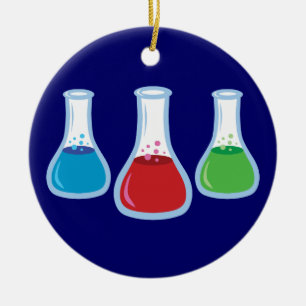 Science Flasks Ceramic Tree Decoration