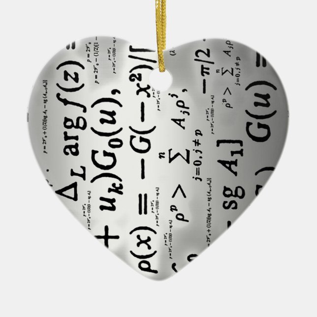 Science Formulas Ceramic Ornament (Front)