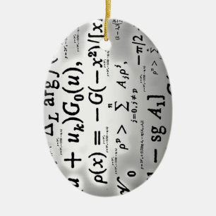 Science Formulas Ceramic Ornament