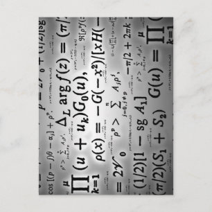 Science Formulas Postcard