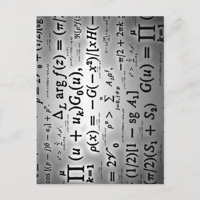 Science Formulas Postcard (Front)