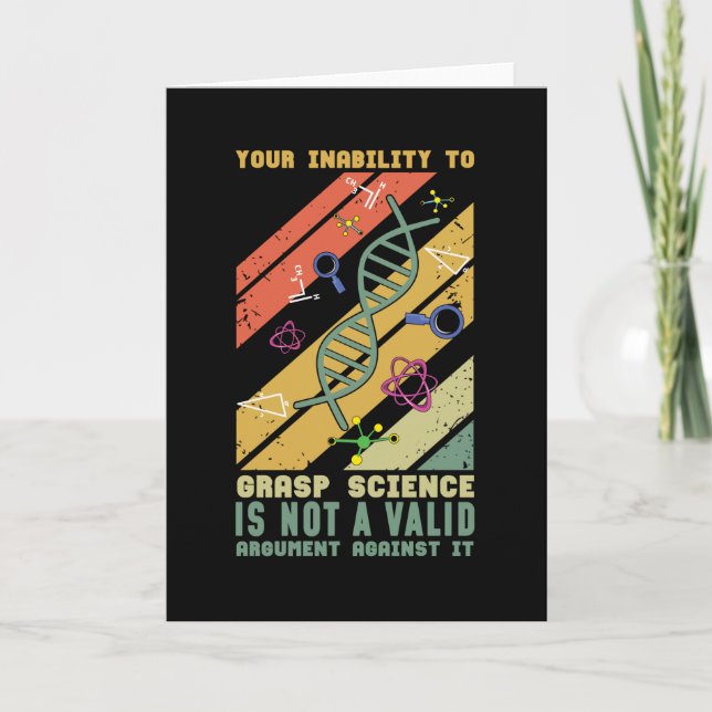 Science Funny Scientist Physics Chemistry Card (Front)
