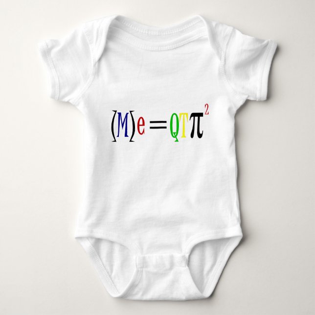 Science Geek Cutie Pie Squared Baby Formula Baby Bodysuit (Front)