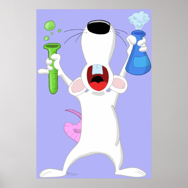 Science Geek Lab Rat Poster Print (Front)