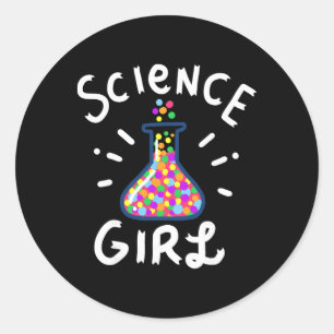 Science Girl Chemistry Biology Student Teacher Sma Classic Round Sticker