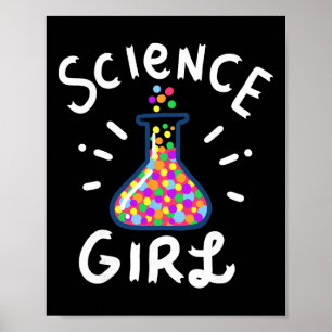 Science Girl Chemistry Biology Student Teacher Sma Poster