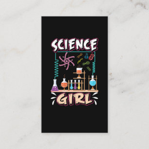 Science Girl Chemistry Laboratory Scientist Business Card
