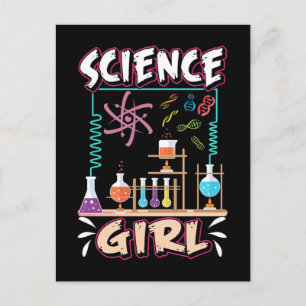 Science Girl Chemistry Laboratory Scientist Postcard