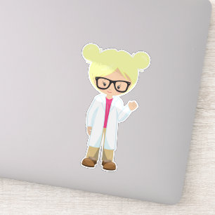 Science Girl, Scientist, Cute Girl, Blonde Hair