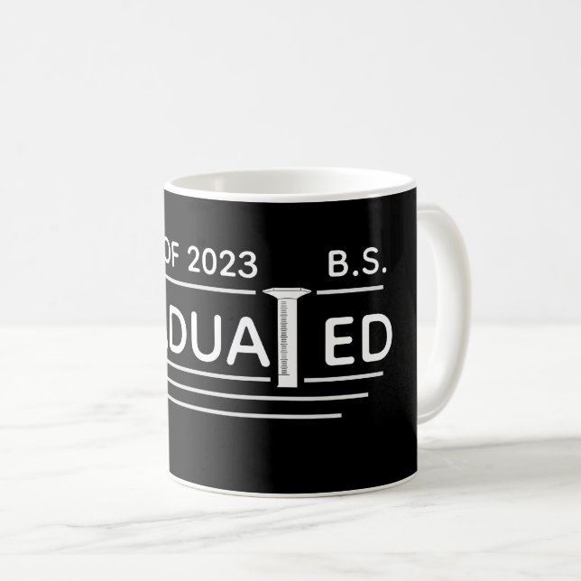 Science Graduation Graduated Cylinder Geek Coffee Mug (Front Right)